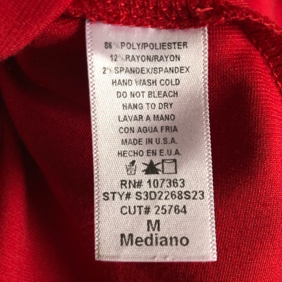 Nasty Gal Solemio Red Skater Dress Deep V - Picture 6 of 7